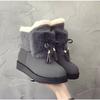 Schneestiefel Damen Winter neu vielseitig bequem rutschfest wasserdicht Baumwollschuhe mittlerer Schaft Samt warm kurze Stiefel