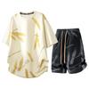 Two-piece Set Of Short-sleeved Shorts, Loose And Breathable Casual Running Fitness Suit