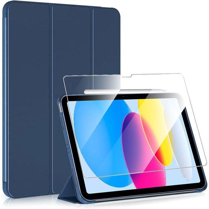 Case + Tempered Glass - iPad A16 - 11 Inch - Protection - Adjustable Stand - Navy Blue