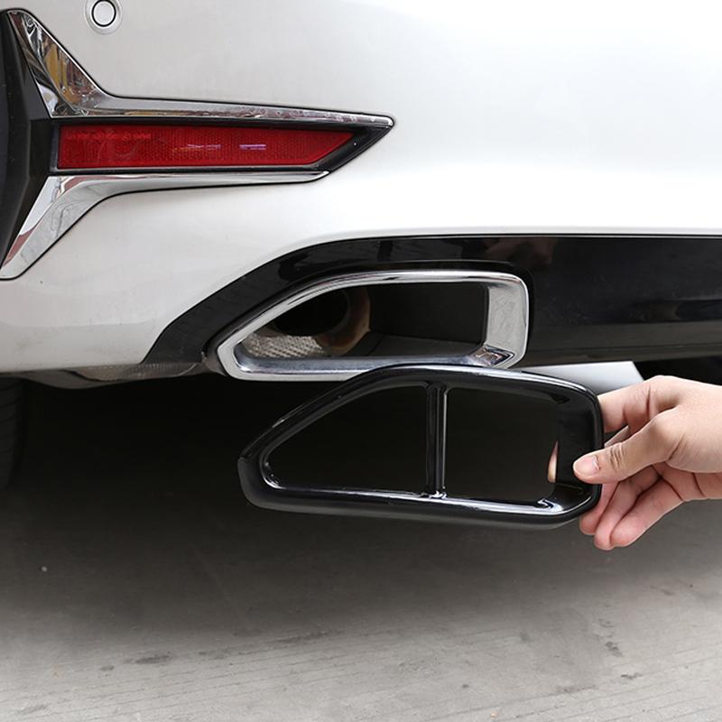 2PCS Auto Stamm Schwanz Kehle Rahmen Abdeckung Auspuffrohr Trim Dekoration Teile Auto Außen Zubehör Für BMW 3 Serie g20
