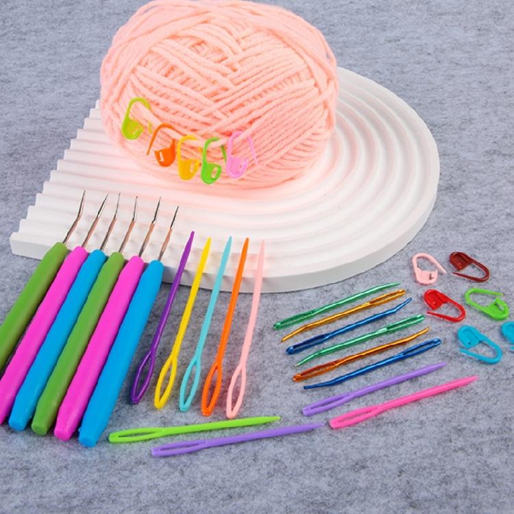 Large Eye Needle Embroidery Bent Needle Crochet Hooks and Knitting Mark