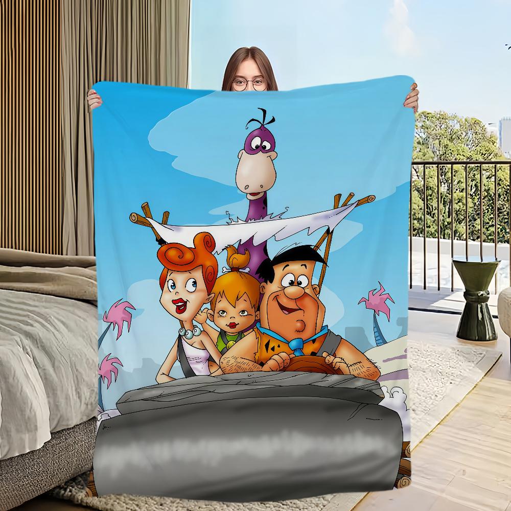 

Cartoon The F-FlintstoneSS Blanket For Sofa Room Microfiber Bedding Blanket office Travel Gift Home 30x40in
