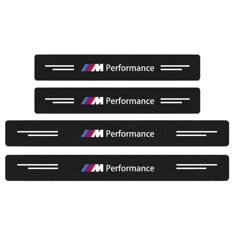4pcs Carbon Fiber Car Door Sill Threshold Protector Stickers Anti Scratch for BMW 3 5 7 Series E46 E90 Z4 X1 X2 X3 X4 X5 X6 X7