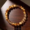 Women's Tiger's Eye & Yellow Topaz Bracelet: Elegant Wealth Stone Gift for Girlfriend