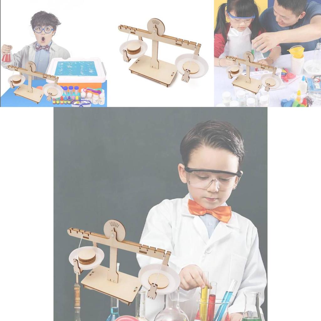 Échelle de Balance en Bois Bricolage Expérience Scientifique Jouet Pour Enfants Kit Éducatif Stem Fait Main