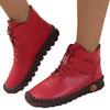 Botines de Invierno Forrados de Felpa para Mujer - Con Cordones, Punta Redonda, Cierre de Velcro, Tallas Grandes