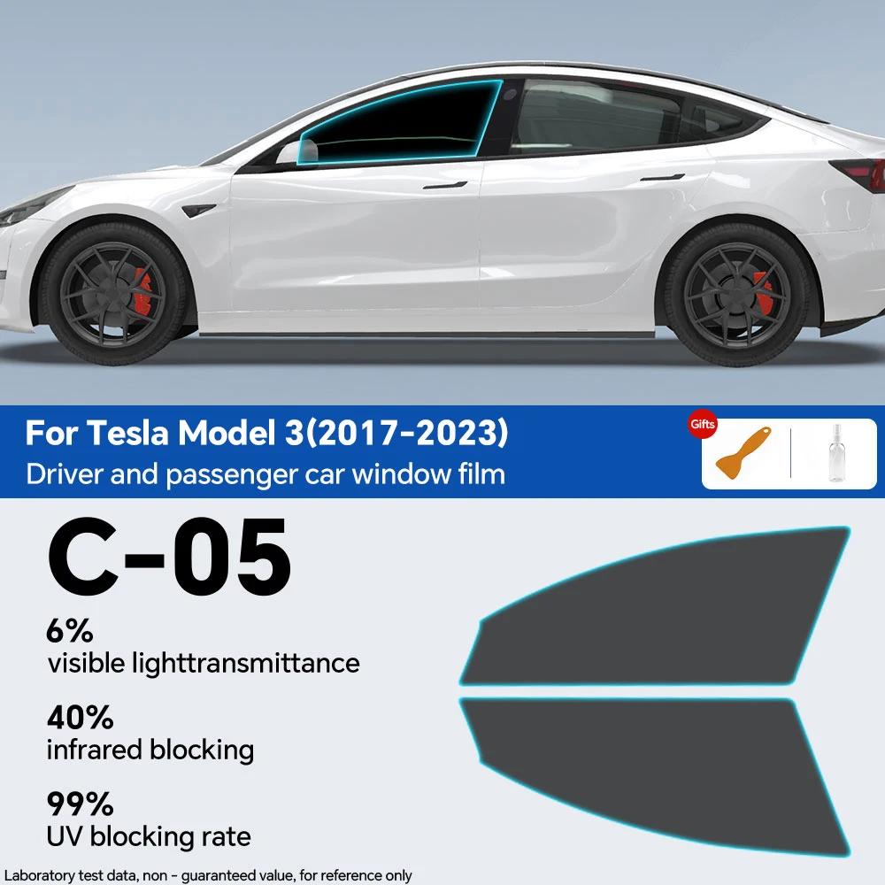 

Pre-Cut Car Window Privacy Tint Film for Tesla Model 3 TPU Auto Sticker for Tesla Model 3 highland 2024 With tools