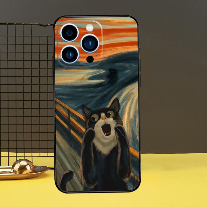 

Защитный чехол Scream Skrik Painting Funny Art для iPhone 11 14 12 13 Pro Max Mini X XR XS Max 7 8 Plus SE 2020 iPhone 12