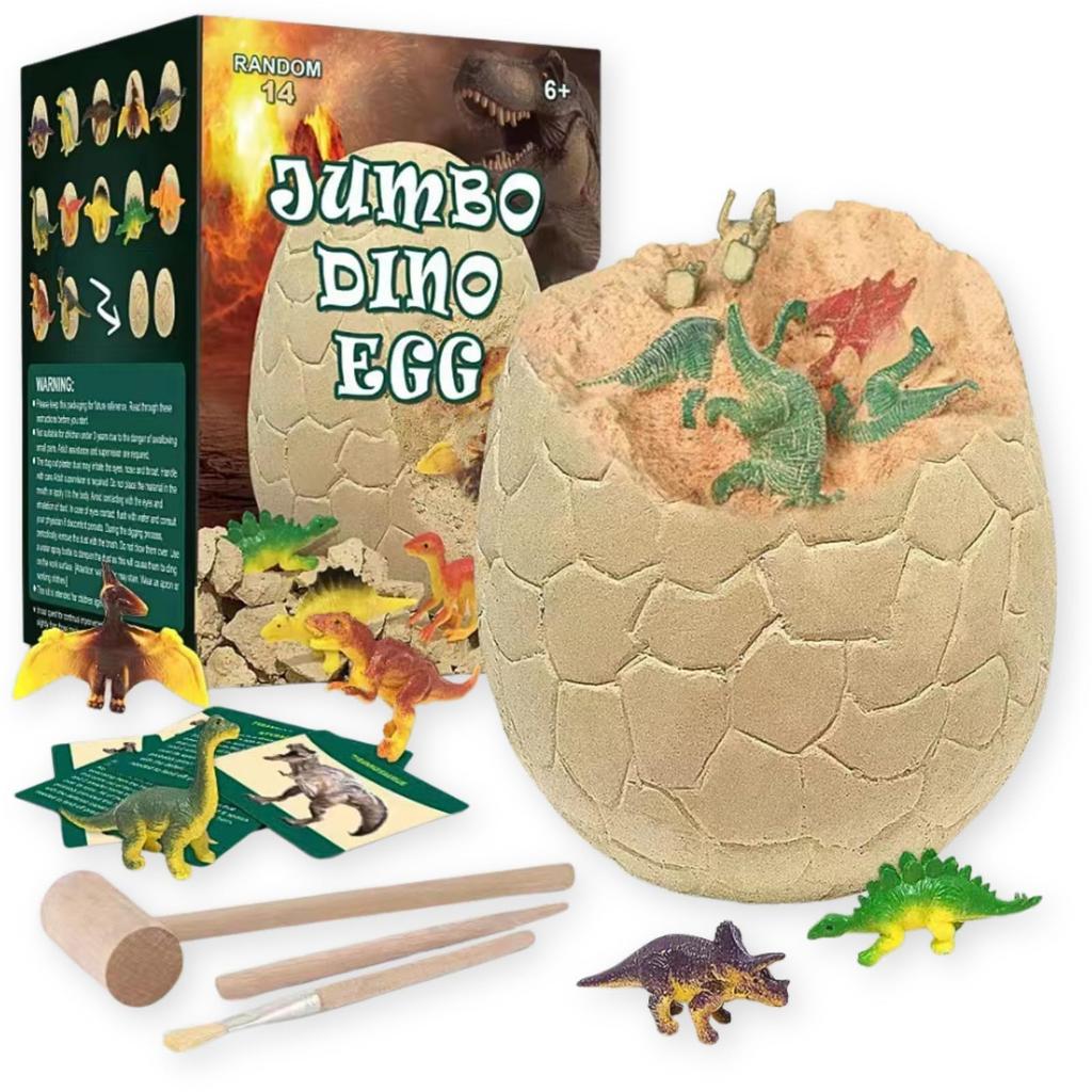 MARUHADO Dinosaur Egg Excavation Jumbo Size Toy with 14 Educational Toy for Tyrannosaurus Great Giant Egg Kit, Figures, Kids, Rex, Gift, Excavation,