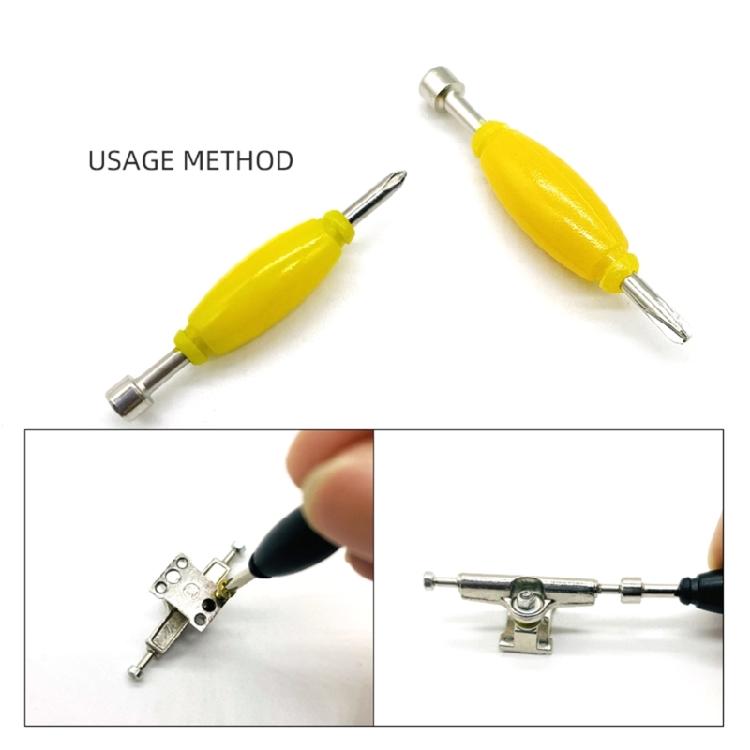 Heavy Duty Fingerboard Screwdriver Fingerboard Nut Driver Double Head Metal Tool Skateboard Repair Tool Enduring