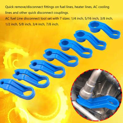 Conjunto de ferramentas desconexas para linha de combustível, 7 peças, carro, automático, óleo de transmissão, remoção de linha, 1/4-7/8