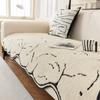 Summer Sofa Cover Decor Non-Slip Couch Slipcover Protector Universal Irregularity Black Sofa Cushion European Style Retro