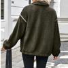 Women's Fashionable And Comfortable Regular  Thick Collar Coat Top Plush Warm Coat