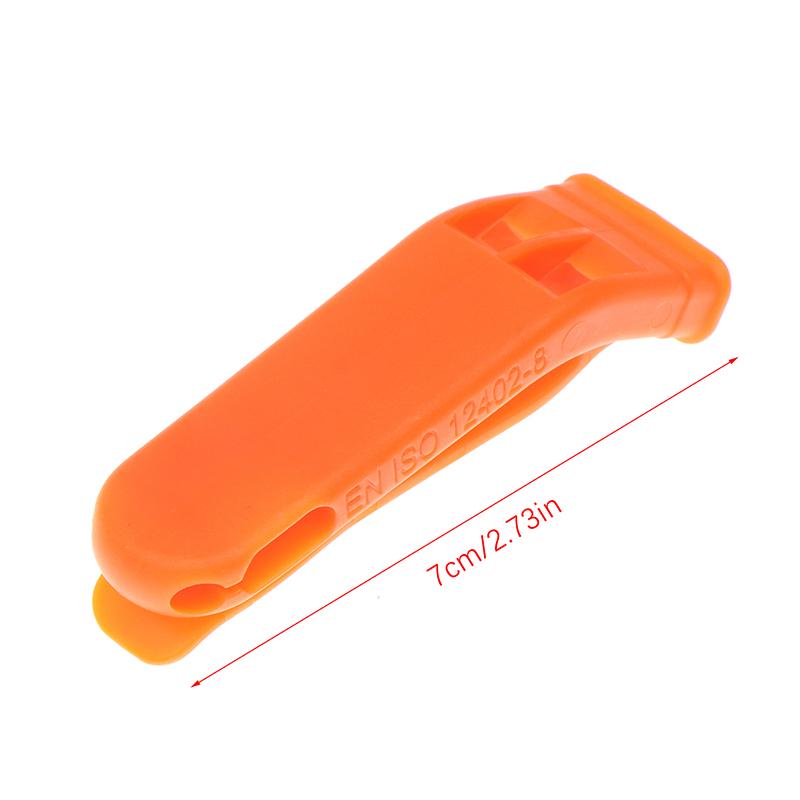 1/10 Stück PP Kunststoff Outdoor Camping Wandern Überleben Rettung Notfall Laute Pfeife Sportspiel Doppelpfeife Dualbandpfeife