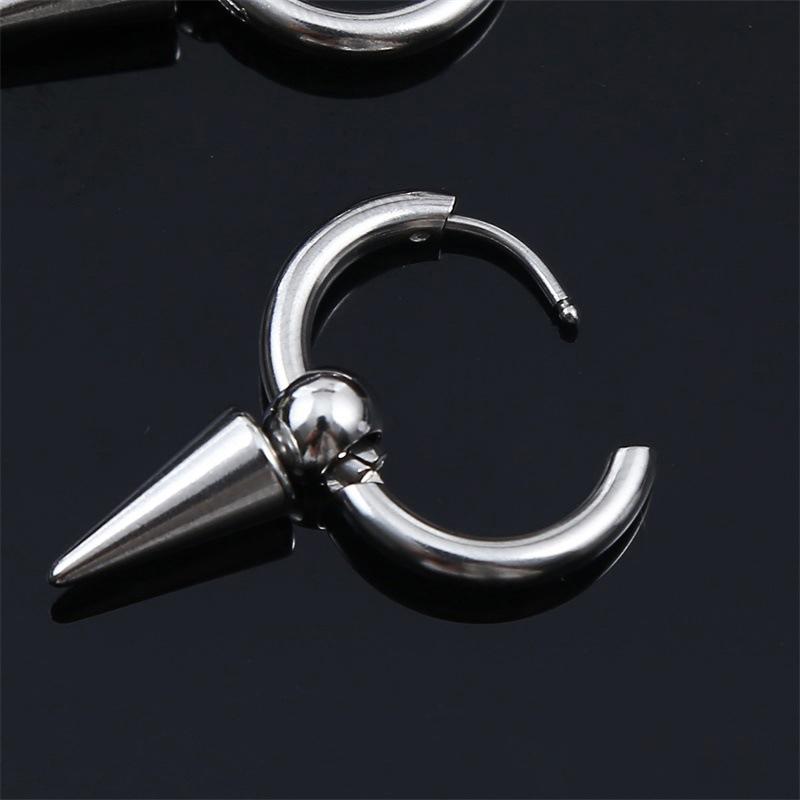 1 Paar Modische Punk Gothic Edelstahl Hängeohrringe Stecker für Damen Herren Gothic Street Pop Hip Hop Rock Ohrschmuck Geschenk