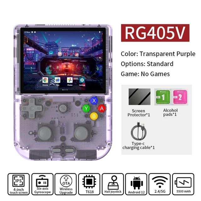 2024 RG405V Video Handheld Game Console 4" IPS HD Touch Screen Android 12 System T618 64-bit Wifi Portable Retro Game Player