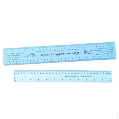 Ceramic Shrinkage Ratio Ruler Measuring with Standard Design Tools Straight