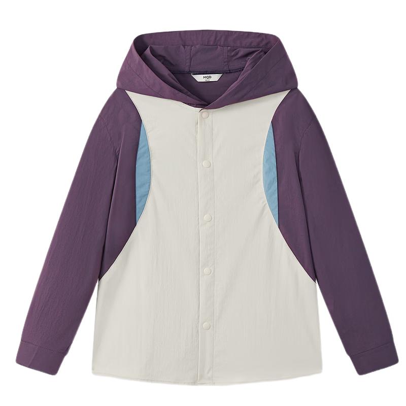 MQD Boys Color-Block Hooded Lightweight Jacket 160
