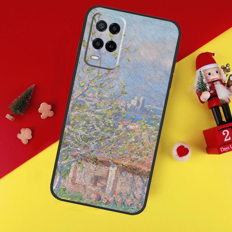 Claude Monet Cool Case For Oppo A80 A60 A40 A15 A16 A17 A57 A94 A74 A54 A76 A96 A18 A38 A58 A78 A98 A6 A5 Pro