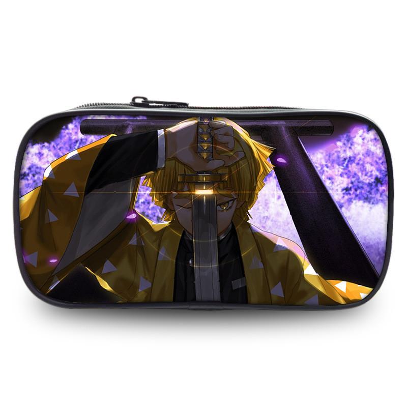 Durable Slayer Demon Pen Bag Versatile Oxford Fabric Large Capacity Stationery Holder