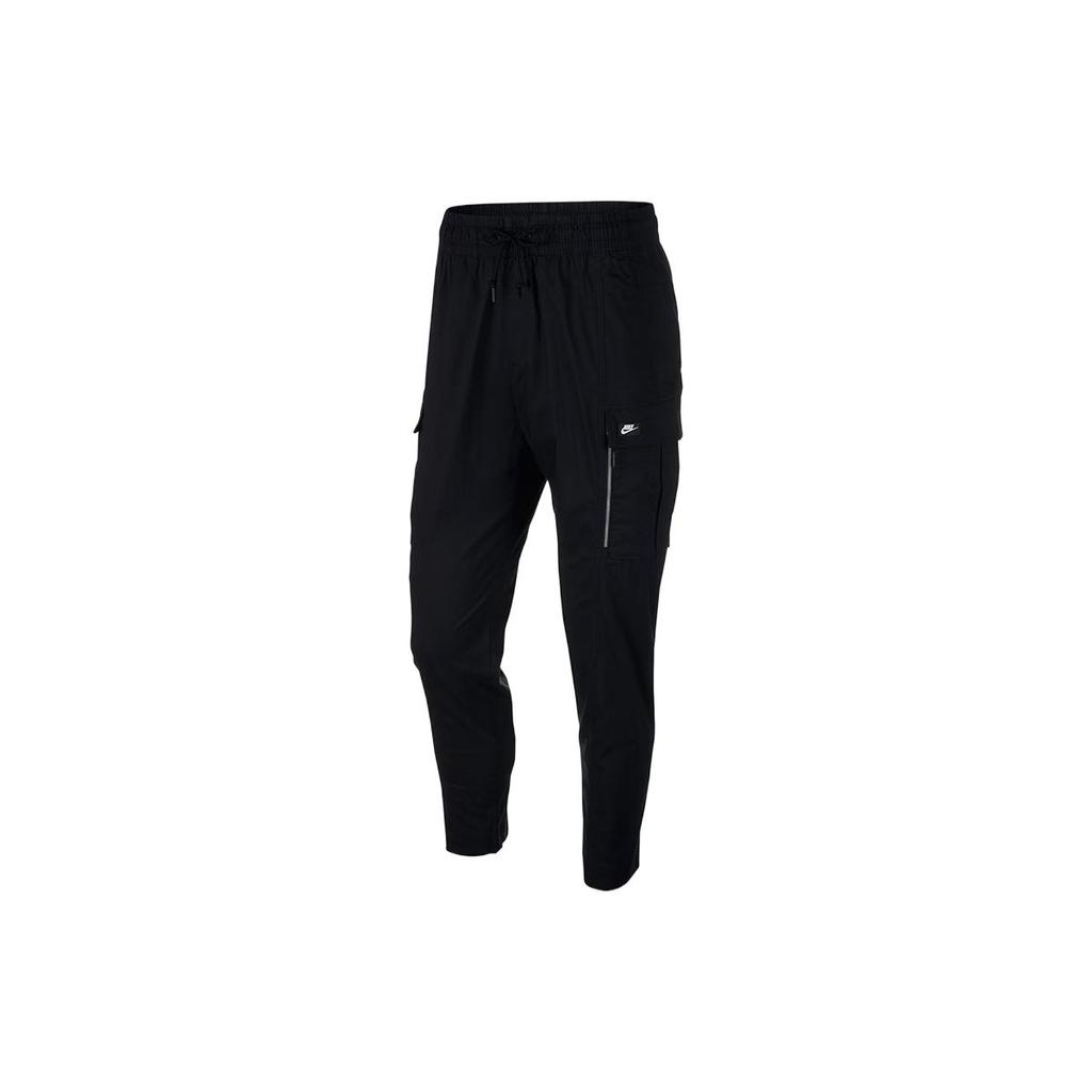New Nike Sportswear Men's Cargo Big Pocket Casual Black Long Pants Black BV3128-010