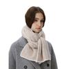 Simple Korean Version of the New White Edge Contrasting Scarf Wool Blended Shawl Women's Autumn and Winter Warm Sweet Student Scarf