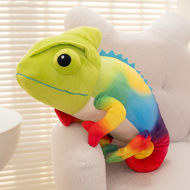 Nuovi Peluche Camaleonte Carini Ripieni Panciotto Cartone Animato Lucertola Strisciante Bambola Calda Morbida Cuscino da Divano per Casa Regalo Divertente per Bambini