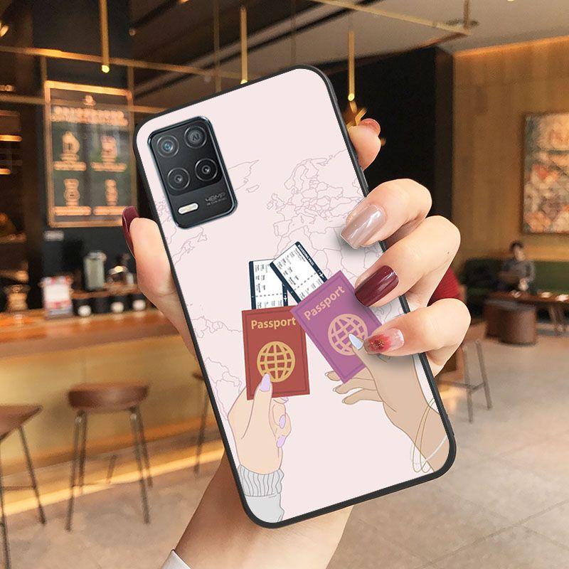Funda Travelling World Map Travel Plans Phone Cover For Oppo Realme 8Pro 6PRO 6i 7pro 9i 9pro C11 C21 C25Y C25S C3 Q3S XT Cases