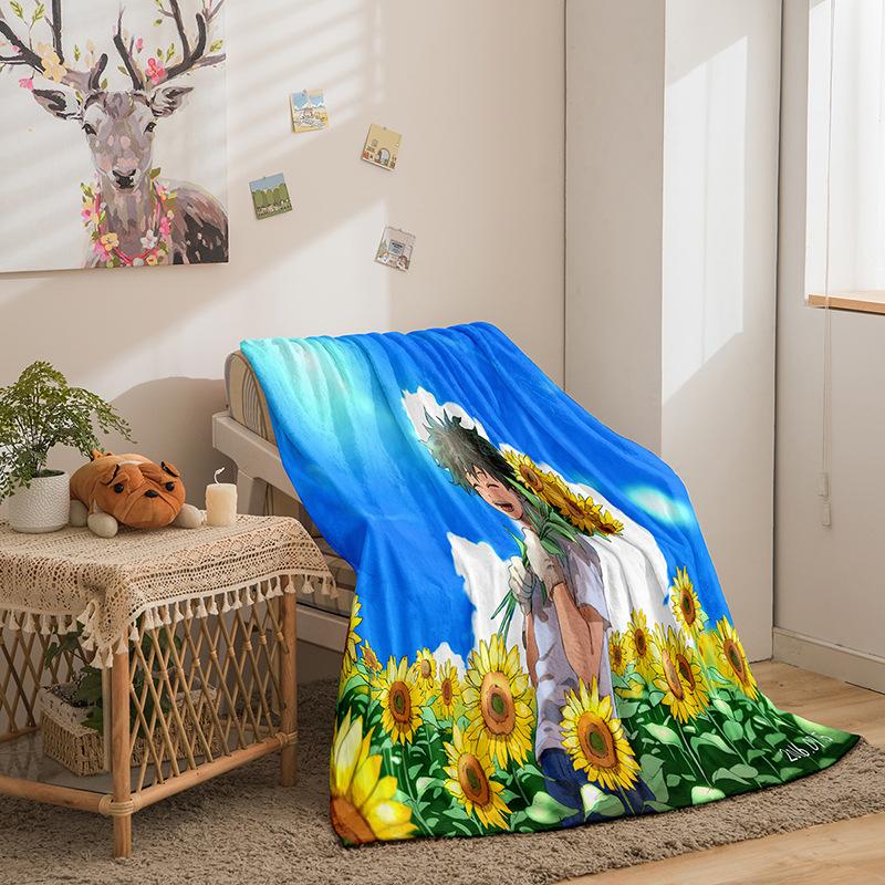 Cartoon Hero Academy Series Double Sided Flannel 3D Digital Printing Blanket Blanket