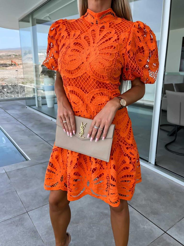 Fashion Women's Casual FashionSolid Color Pullover Short Sleeve  O-neck Dress