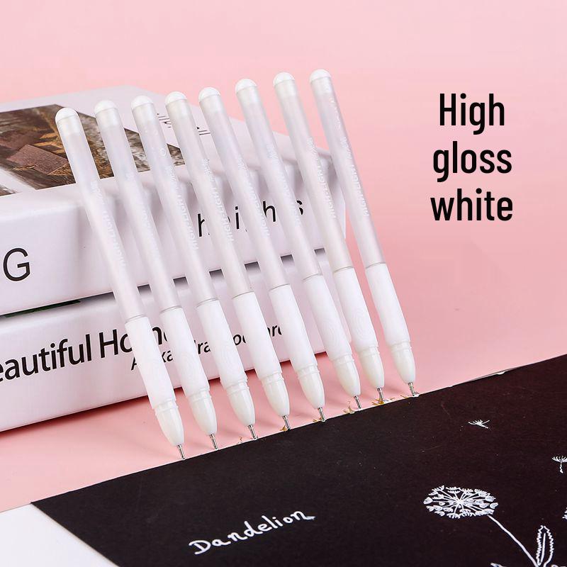 Oudemei 12-Color Pastel Highlighter Journal Pens, Watercolor & Outline for Drawing, Notes & Doodling, 1.0mm White Tip.