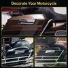 För Harley Touring Electra Street Glide Road King FLH FLT FLHR 93-13 Motorcykel Krom Hård Sadelväska Spänne Skydd Reflektorer