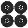 4PCS AR Pattern Rubber Tires with 6 Spoke Plastic Rims RC Tires Set for Arrma Senton 110