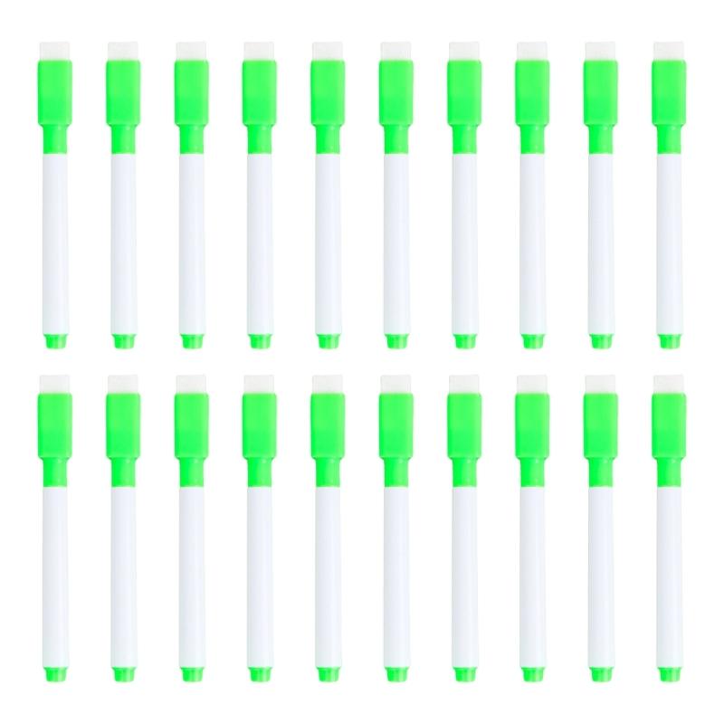 20 Pcs Whiteboard Pens Quick-Drying Whiteboard Markers Erase Marker with Eraser Caps for Office School and Home Use