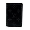 M61696 Monogram Eclipse Leather Organizer Dupoch Card Case Black Leather Mens Used