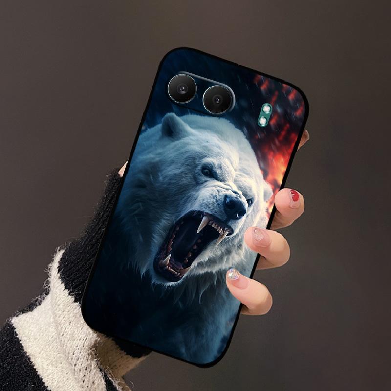For OnePlus Nord 4 5G Phone Case Cute Cartoon Flowers Black Silicone Soft Back Cover For OnePlus Nord 4 5G ShockProof