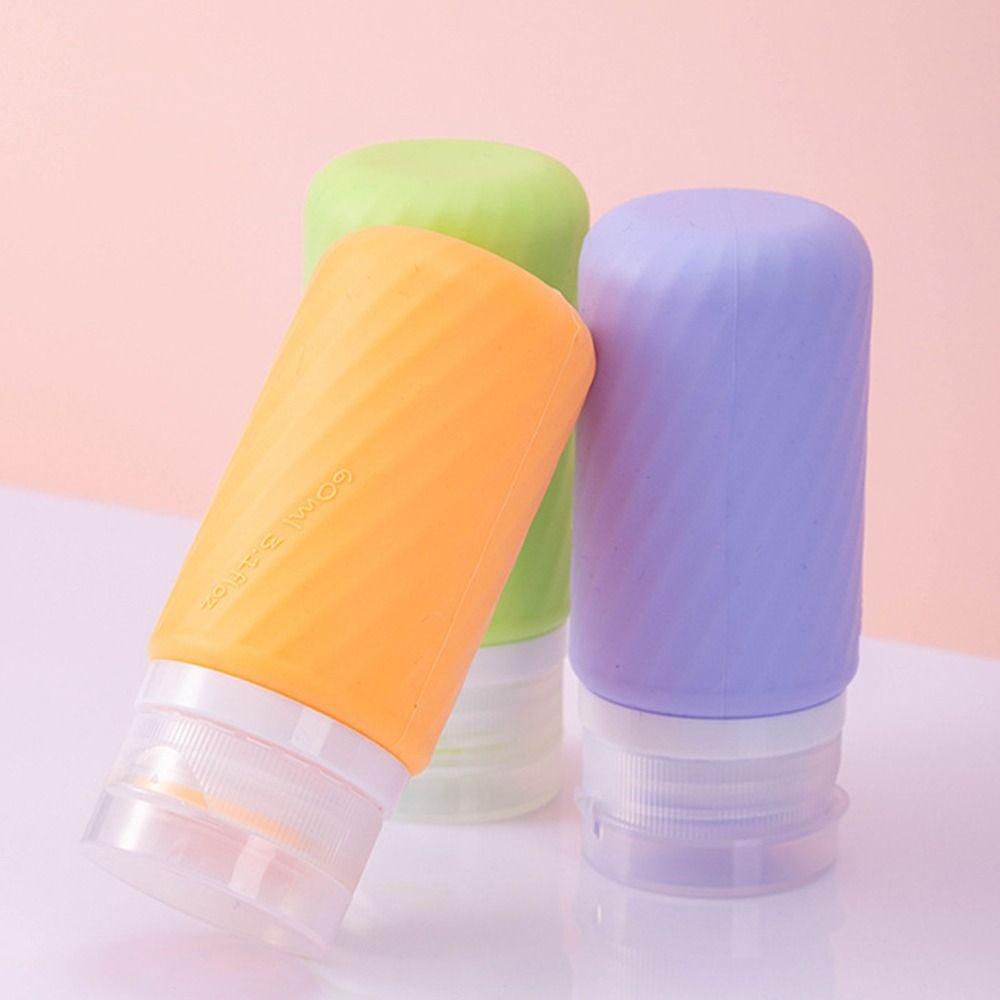 60ML/90ML Silicone Refillable Bottles Squeeze Shampoo Sub-Bottling Shower Gel Lotion Bottle  Travel