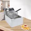 Stall Snack Cooking Equipment Large Capacity Electric Deep Fryer Single Cylinder French Frying Machine