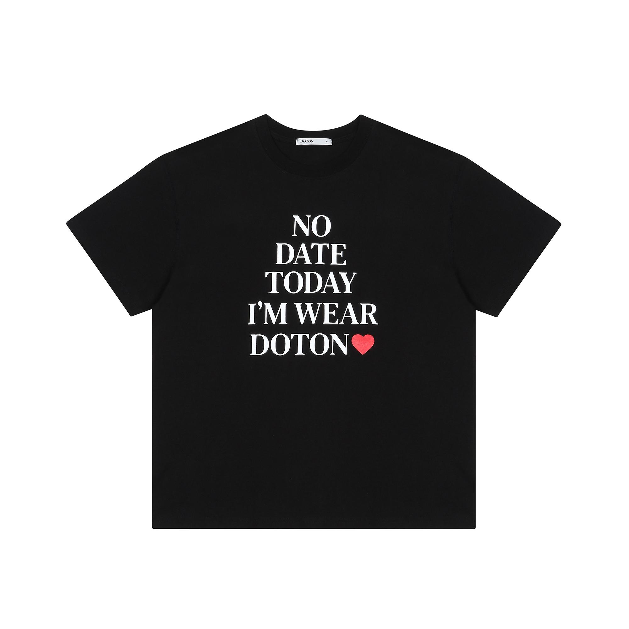Doton No Date Today Crop T-Shirts(Black) Black/L