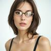 New Arrival Oval Glasses Women Men Anime Style PC Frame Glasses Myopia Glasses Plain Glasses Nearsighted Eyewear Glasses -1.0 -2