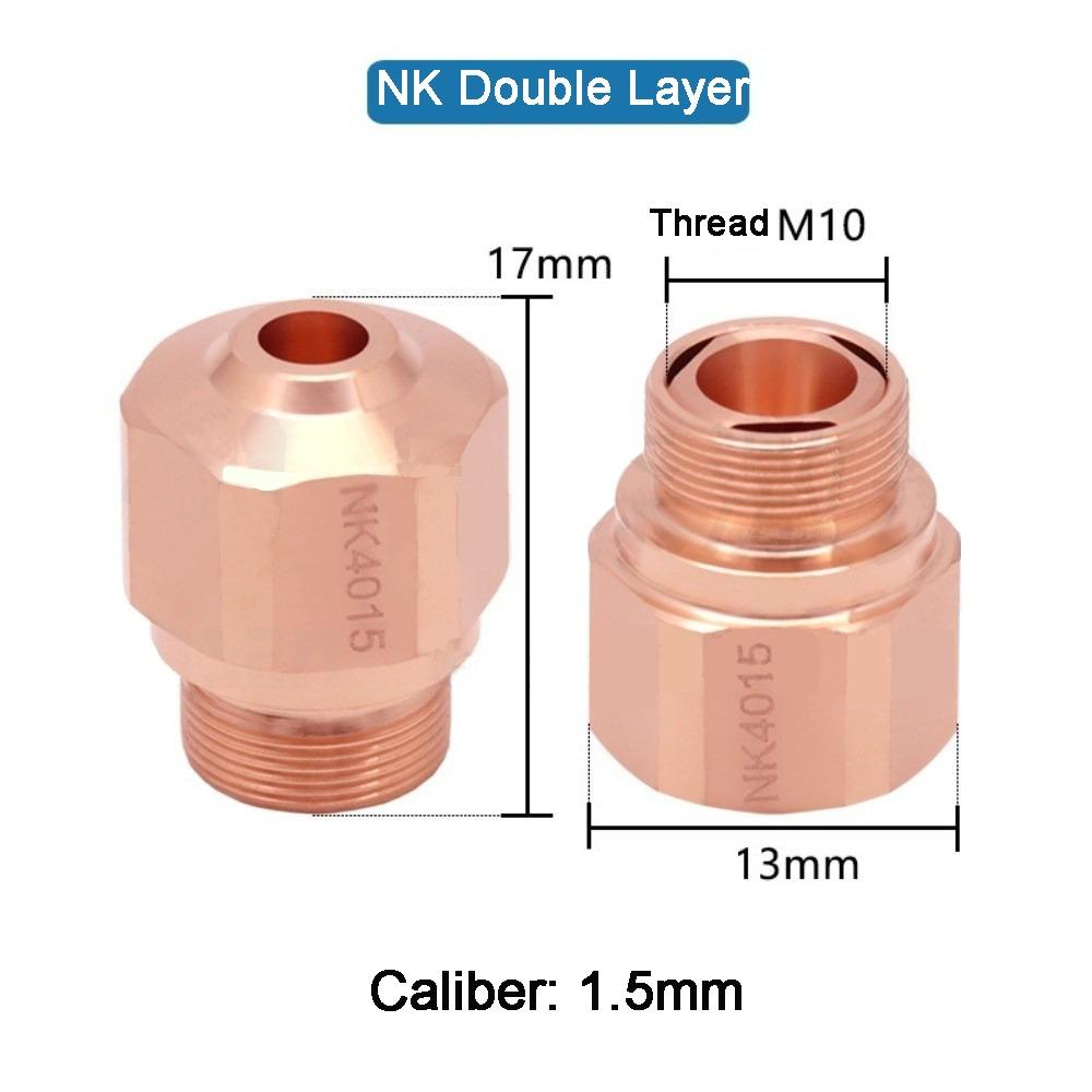 HK NK Laser Cutting Nozzles Single Double Layer Caliber 1.0-2.0mm Laser Nozzle D14 H17 M10 Fiber Cutting Head