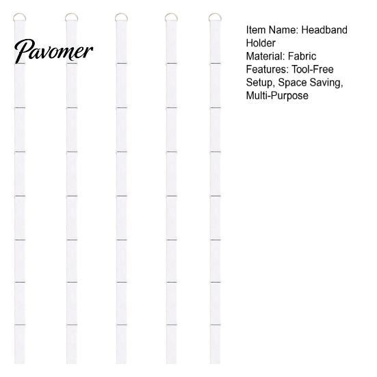 Vertical Headband Storage Girl Holder Organizer 24-Slot Hanging Hairband Rack High-Density Elastic Hair Hoop Display Stand