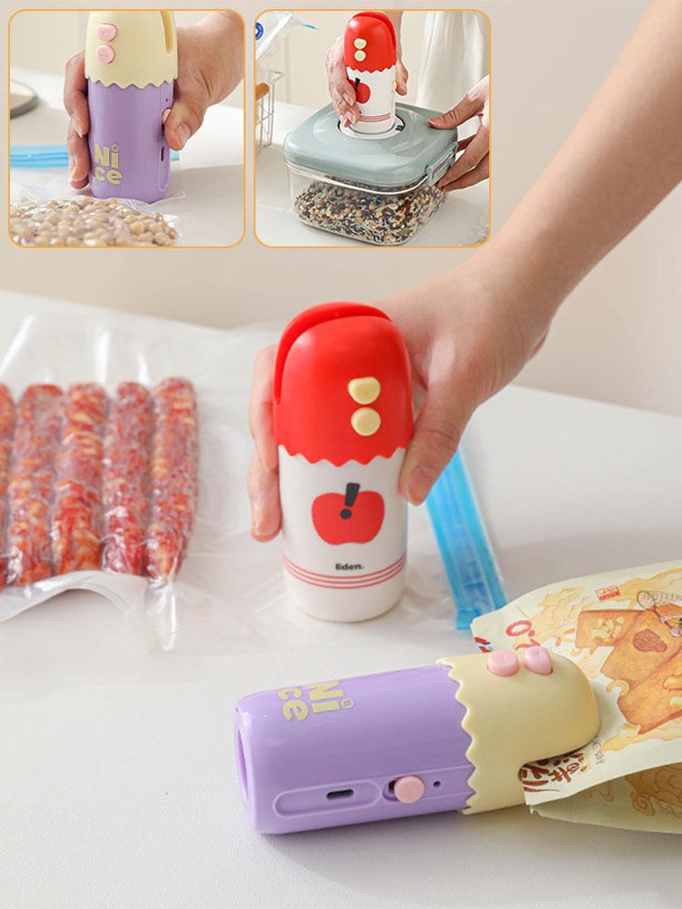 Electric Mini Heat Bag Sealing Machine Package Sealer Bags 3 In 1 Plastic Bag Sealing Machine Handheld Plastic Bag Heat Sealer