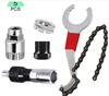 Bicycle Multi-Tool: Middle Shaft, Flywheel, Chain, and Crank Remover