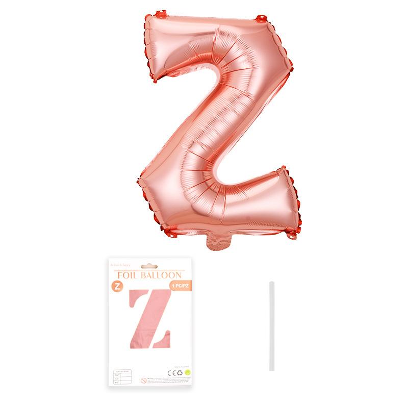 Independent Paper Card Packaging 16-Inch English Letter Aluminum Film Balloon Birthday Party Decoration Arrangement Aluminum Foil Balloon