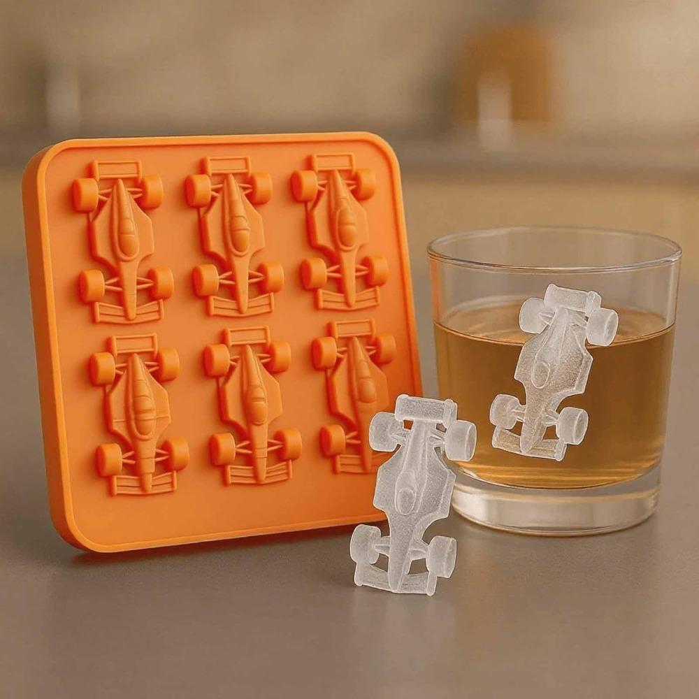 Silicone Formula Racing Car Ice Mold Non-stick Baby Food Mold Racing Car Jelly Mold  Summer
