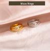 Cazador Minimalist Sea Wave Rings for Women Men Stainless Steel Finger Ring Jewelry Party Birthday Anniversary Gift Wholesale