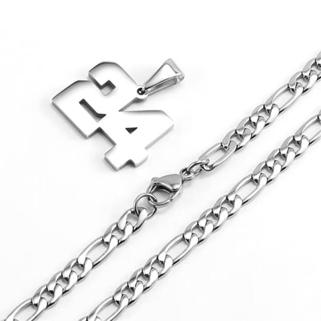 Men's Athlete Stainless Steel Sports Digital Necklace Baseball/Basketball/Soccer Team Inspiration Jewelry Spot