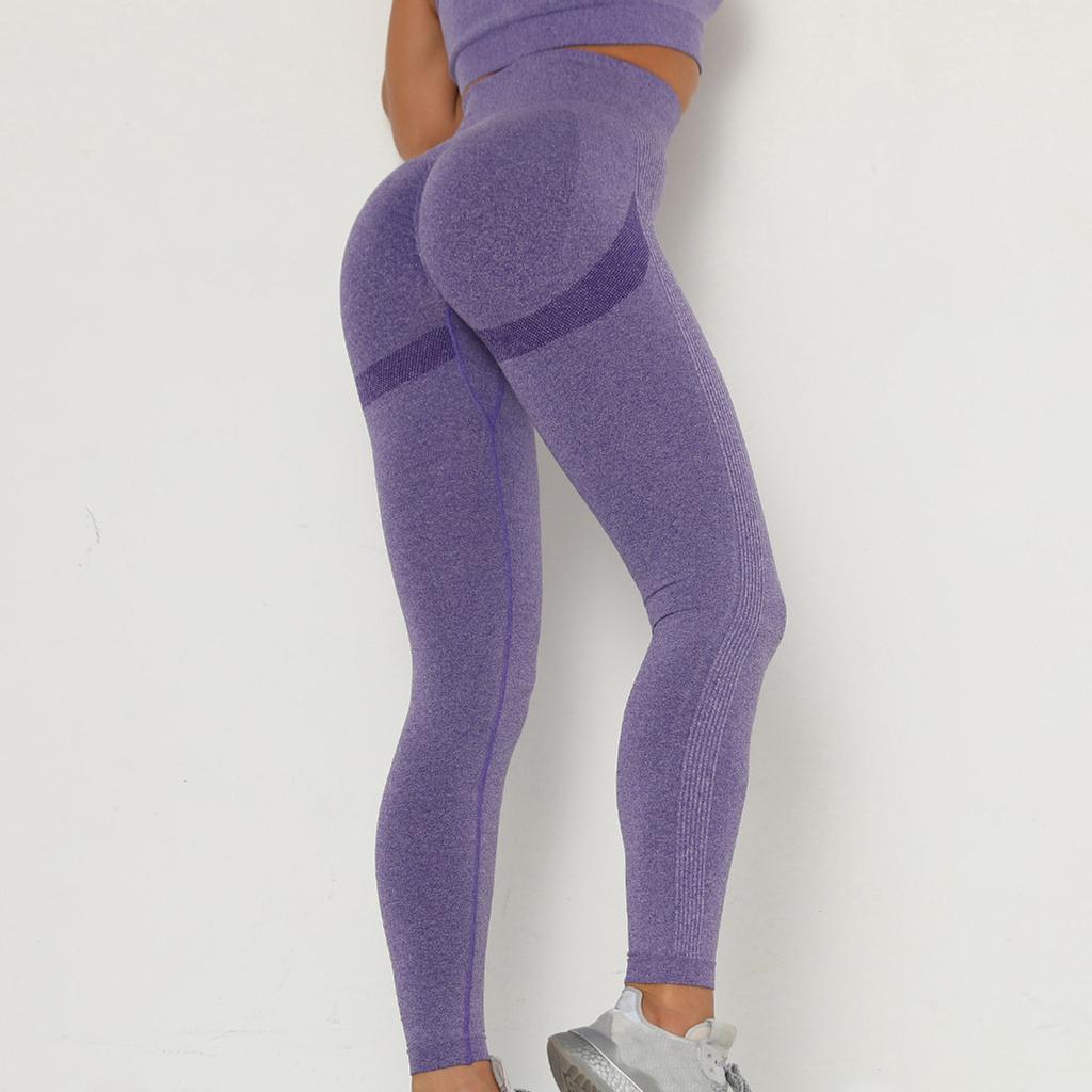 Damen Farbe Hüftheben Sport Fitness Laufen High-Waist Yoga Hose