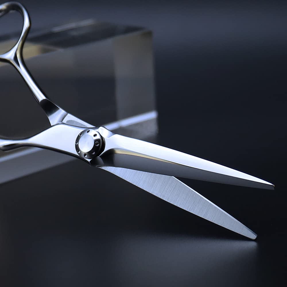AOLANDUO Professionelle Haarschere mit konvexen Klingen Schärfschere für Friseure und Barbiere Hergestellt in Japan VG10 Offset Für Profis